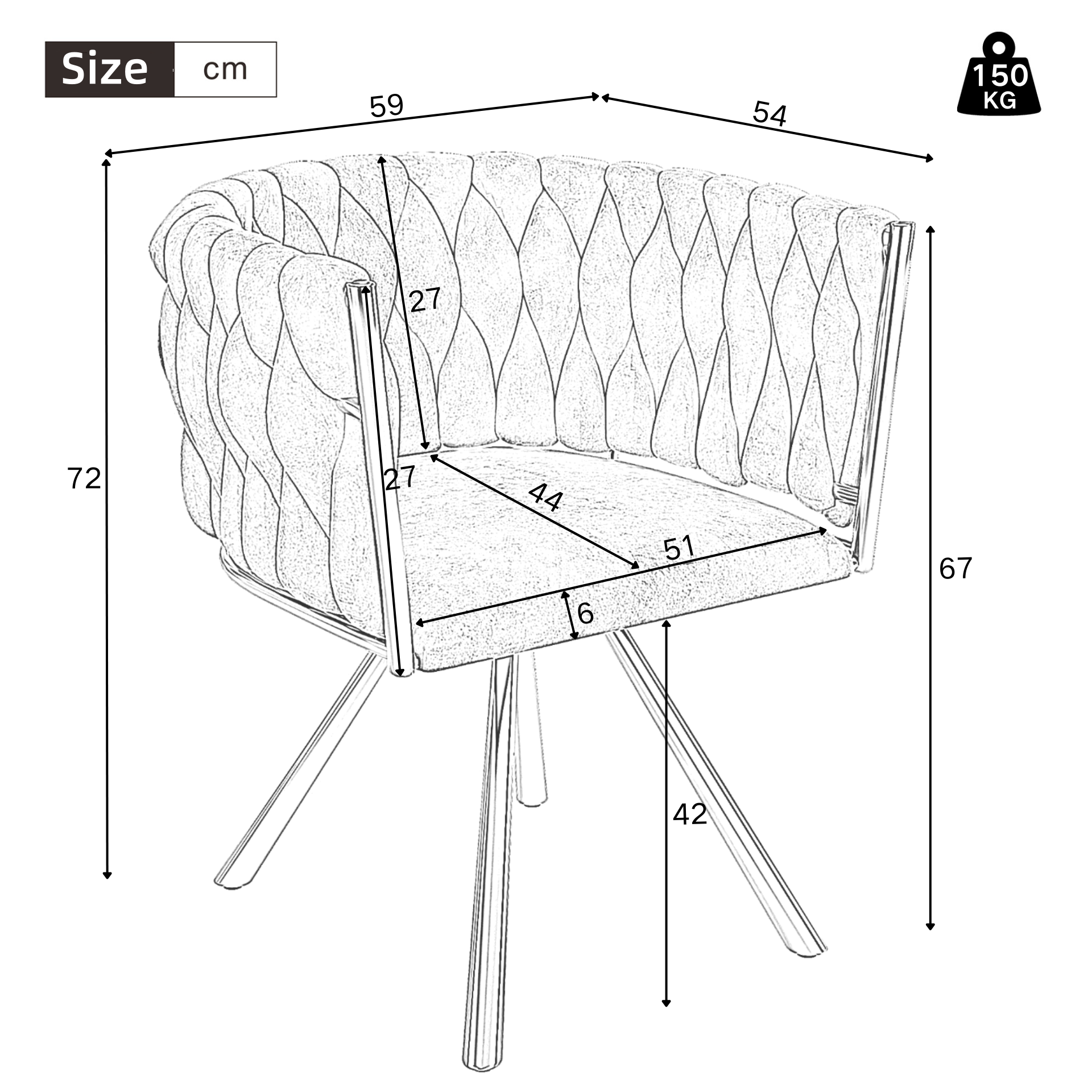 Velvet Dining Chair, Single Light Luxury Living Room Bedroom Swivel Chair, Leisure Swivel Chair With Four Metal Support Legs, Beige