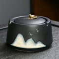 Cendrier en céramique Yuanshan de style japonais pour maison, salon et bureau