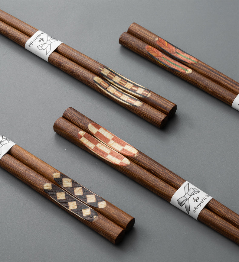 Non-slip Tip Wooden Tableware With Chopsticks For One Person
