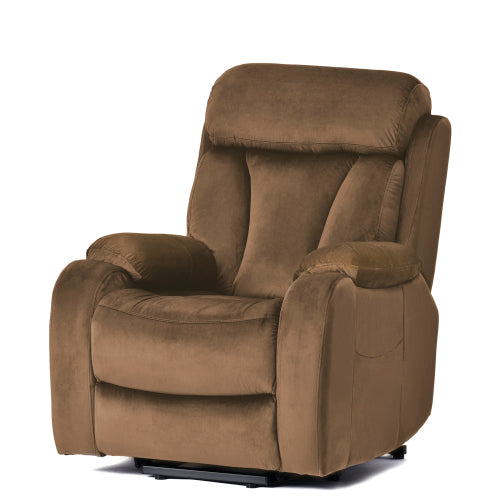 Fauteuil releveur électrique pour personnes âgées Télécommande Canapé relax Fauteuil doux Antidérapant Tissu cachemire Australie Mobilier salon Marron