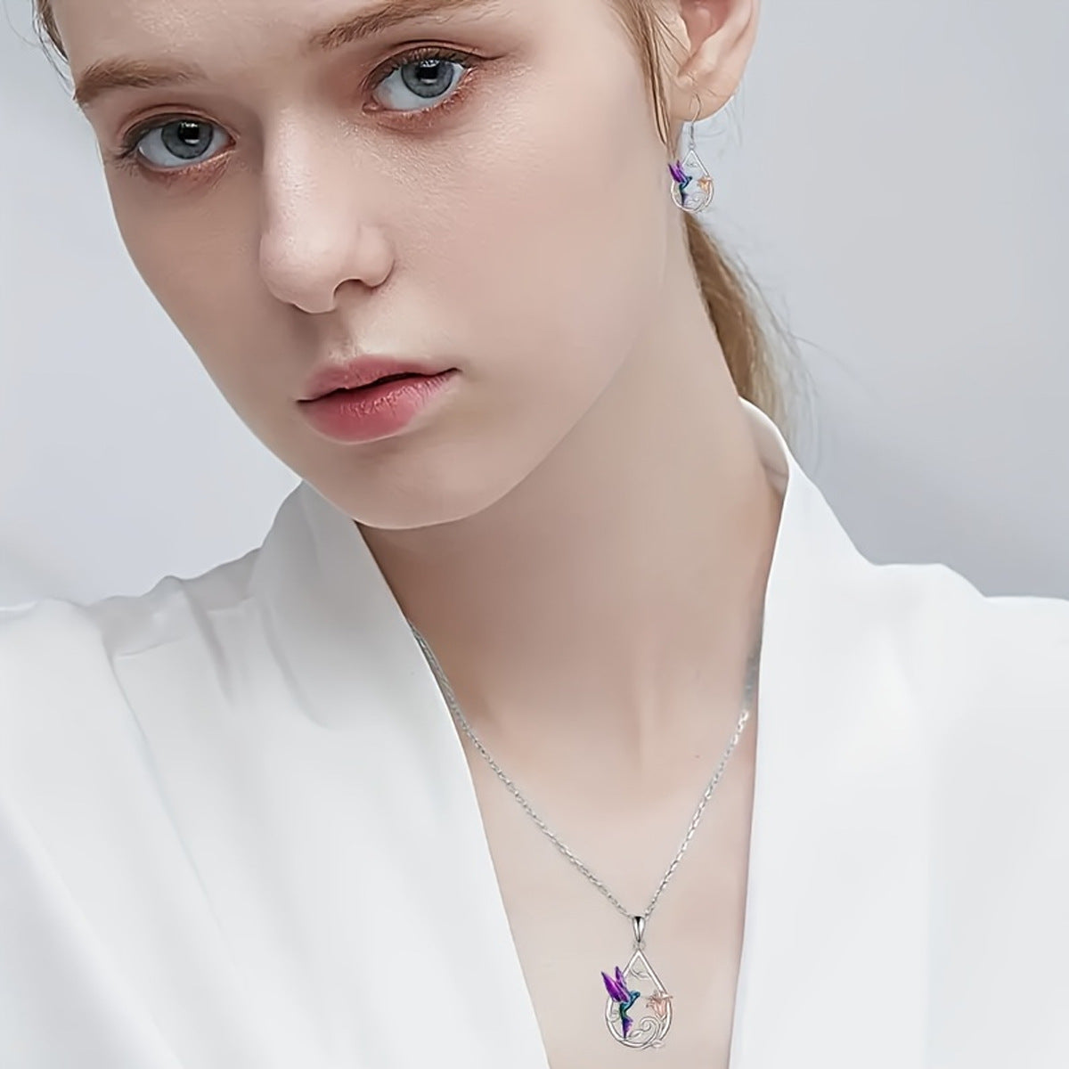 Ensemble d'ornements à huile dégoulinante Colibri — Série Animale