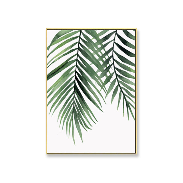 Peinture sur toile de plante verte pour décoration intérieure