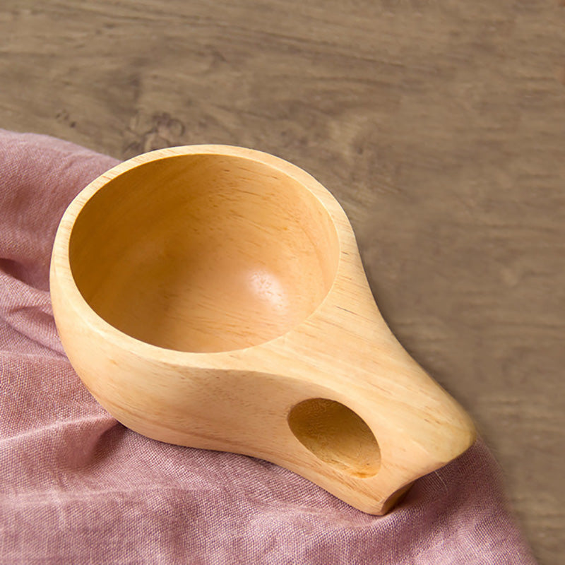 Tasse Créative en Bois de Caoutchouc Nordic