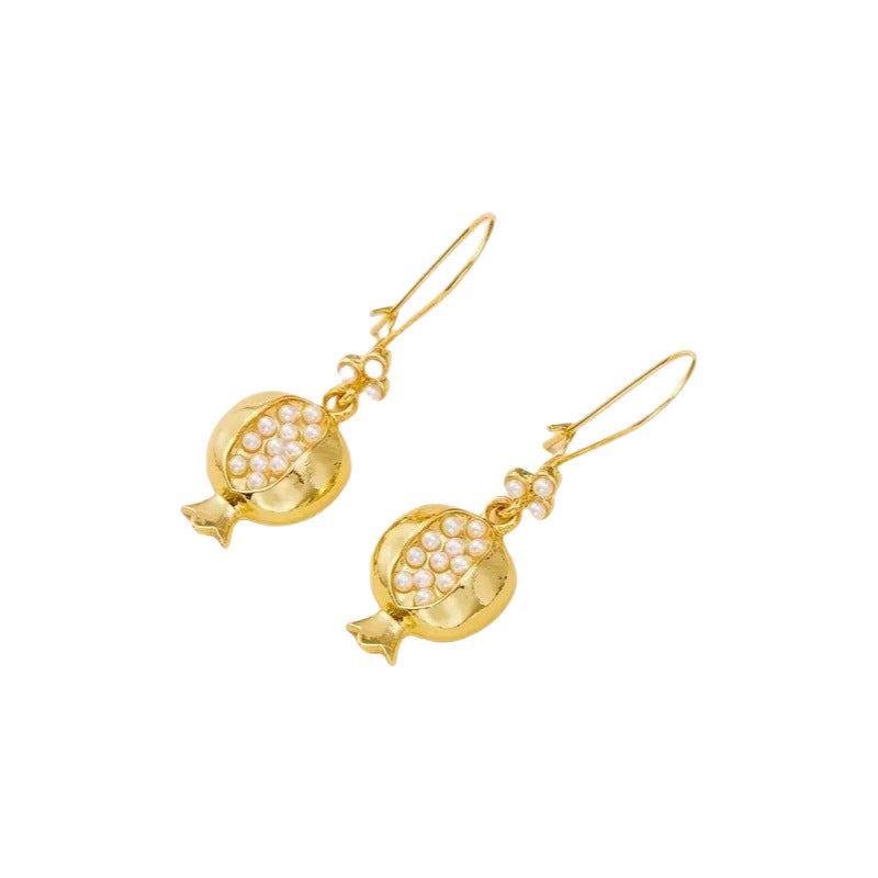 Boucles d'oreilles vintage en perles de grenade personnalisées créatives pour femmes