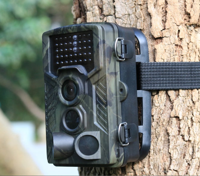 Caméra de chasse sauvage HD avec zoom optique 12x, écran 2 pouces, stockage MicroSD