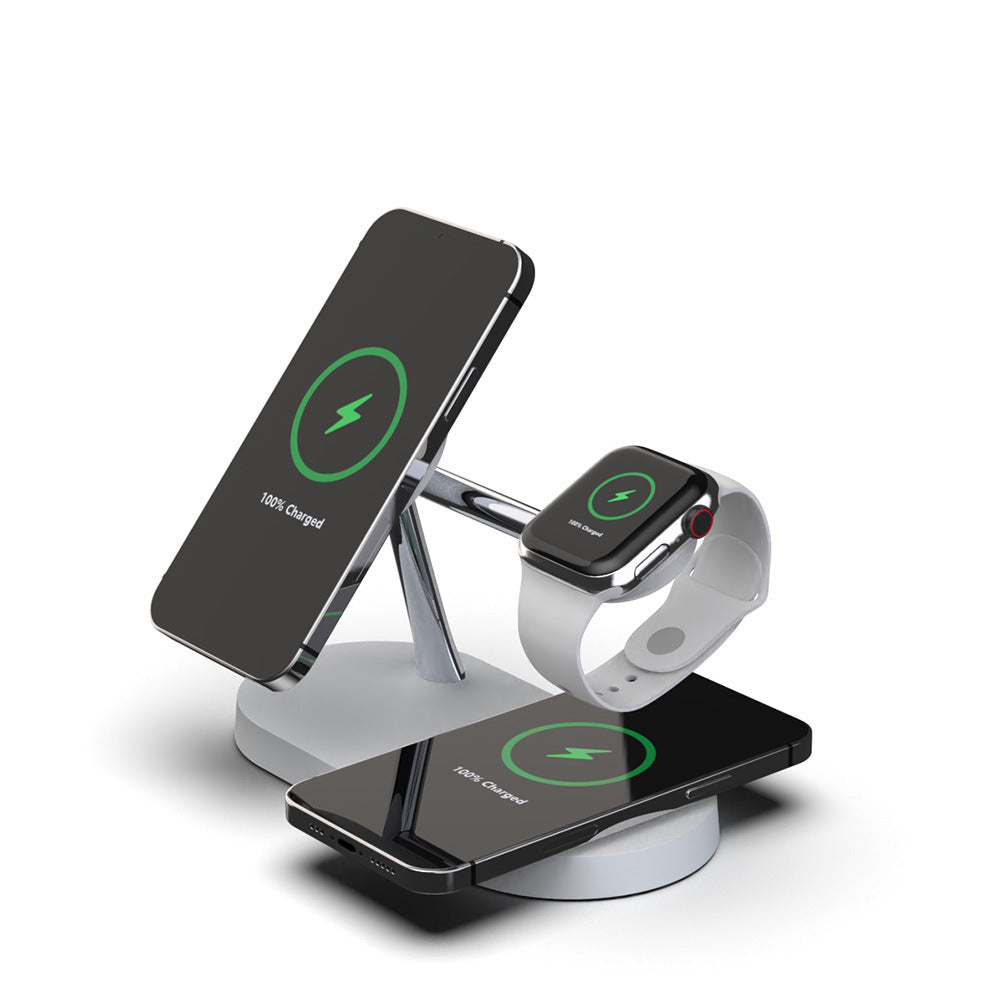 Chargeur sans fil magnétique rapide intelligent 3-en-1 avec charge rapide 15W