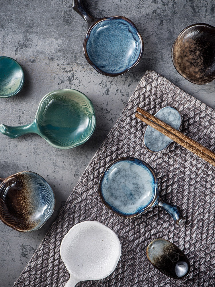 Creative Personality Of Ceramic Household Dipping Sauce Seasoning Dishes With Handles