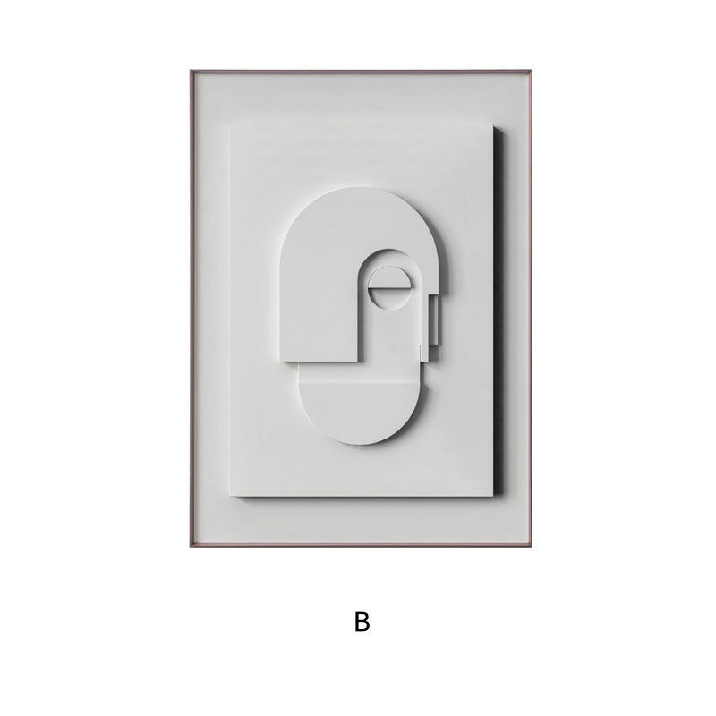 Peinture Suspendue Géométrique Morandi Style Abstrait Silencieux en Trois Dimensions