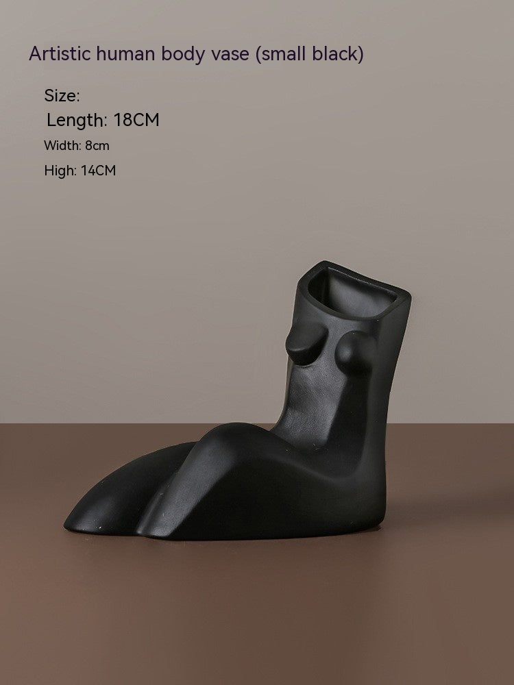 Vase de décoration en forme de corps féminin