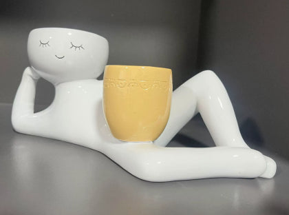 Succulent Pot de Fleurs Paresseux Petit Homme Décoration Maison Résine