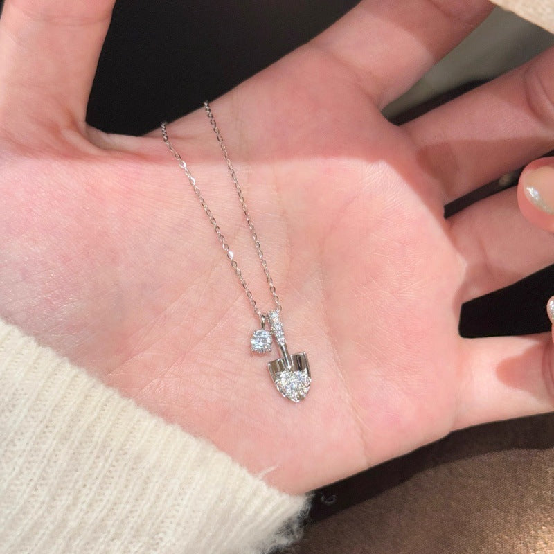 Collier Pelle de Fortune en Argent Sterling S925, Chaîne Claviculaire Élégante et Polyvalente pour Femme