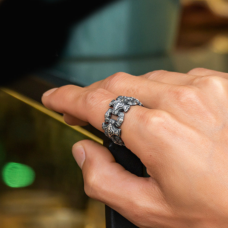 Bague Croix Rétro Polyvalente pour Homme