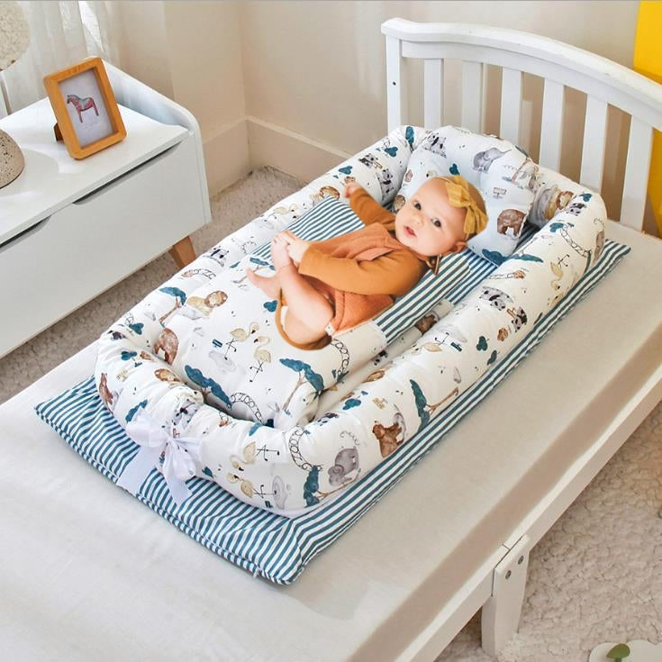 Berceau pliable portable anti-pressions pour nouveau-né, matelas bébé bionique