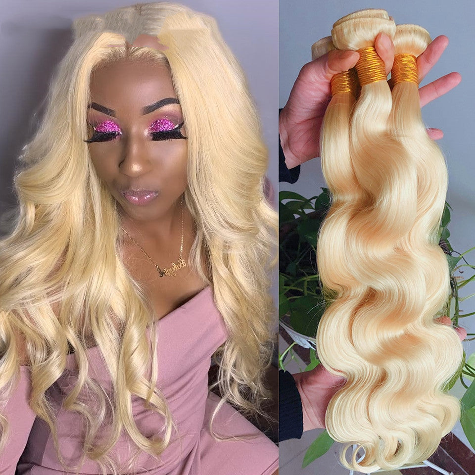 Perruque en Soie Synthétique Ondulée Type Cascade 613 Blonde Clair Résistante