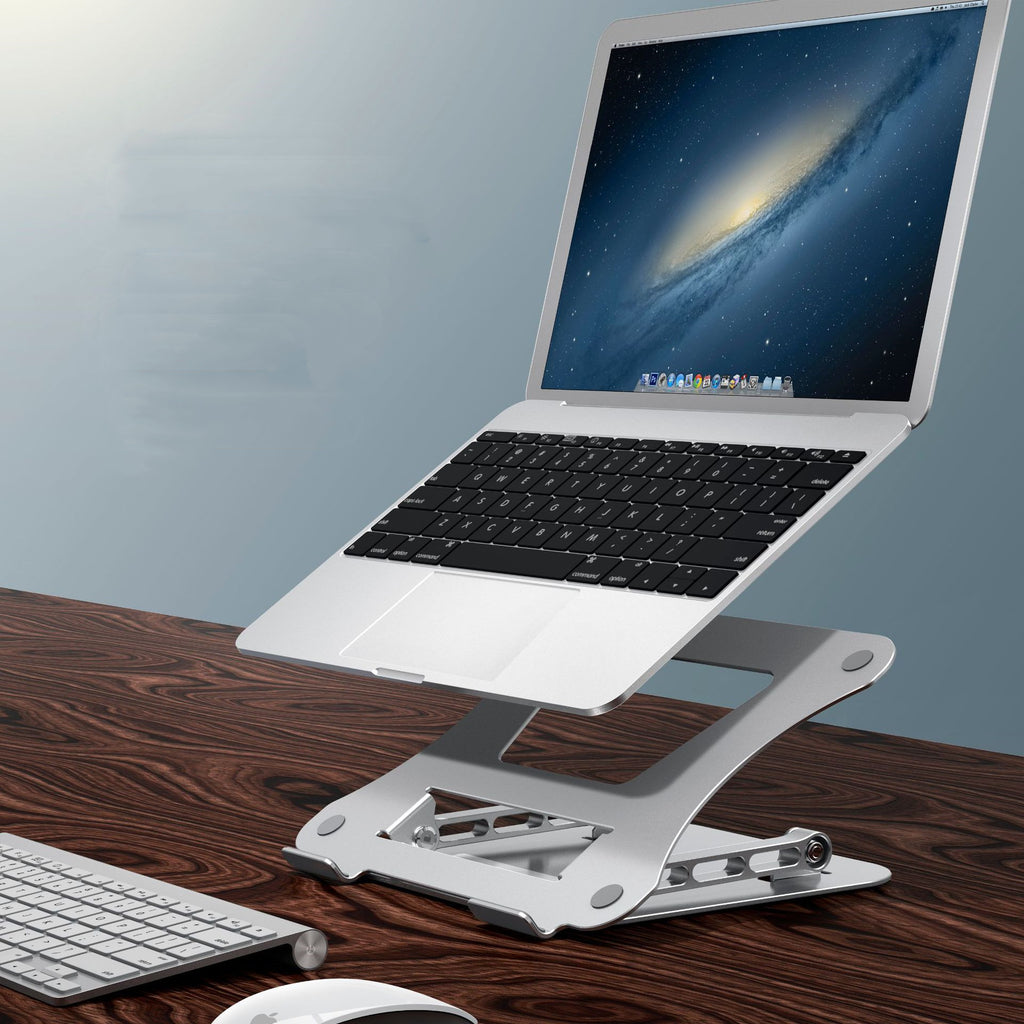 Support d'ordinateur portable pliable en alliage d'aluminium avec base portable pouvant surélever et refroidir