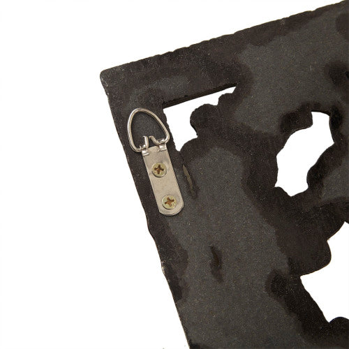 Ensemble de Décor Murale en Bois Sculpté Vieilli en 2 Pièces