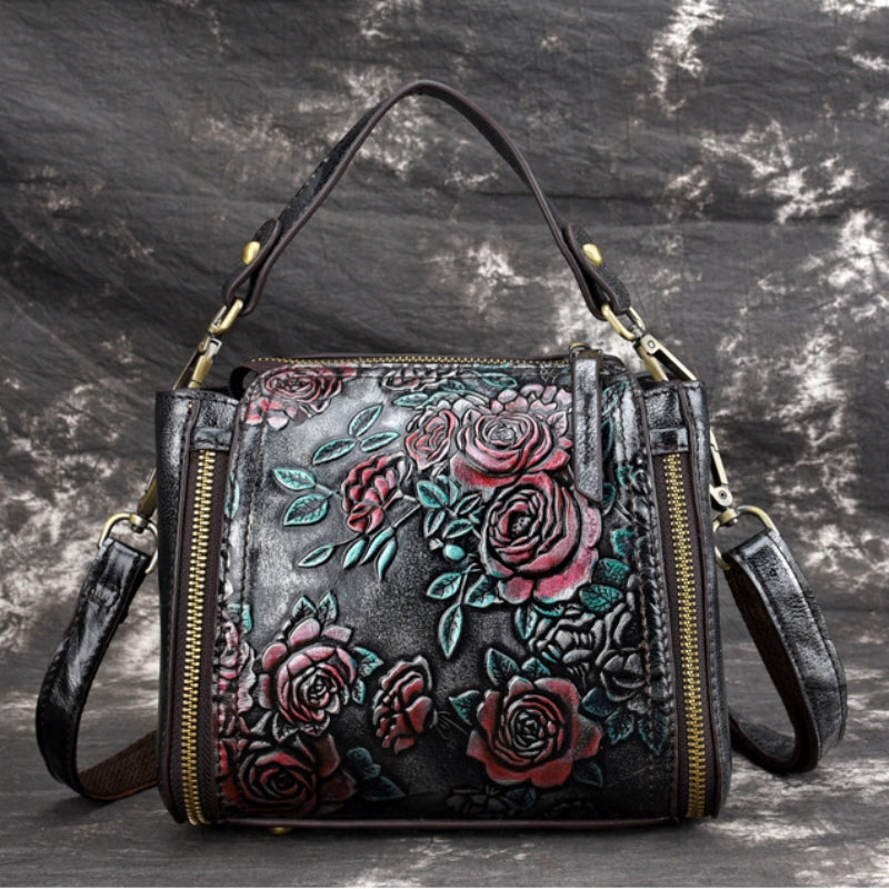 Nouveau Sac à Épaule en Cuir Véritable Style Européen et Américain pour Femmes