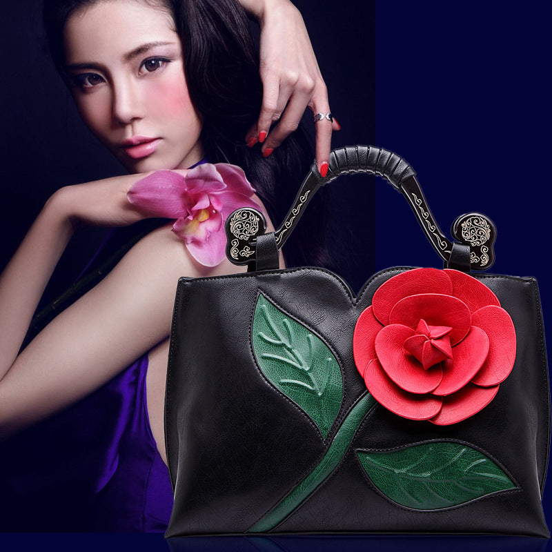 Sac Bandoulière Élégant en Forme de Fleur au Style Raffiné et Vintage