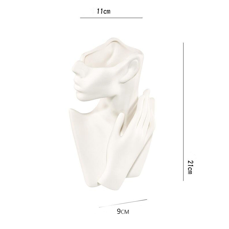 Vase décoratif en céramique pour fleurs séchées de style nordique