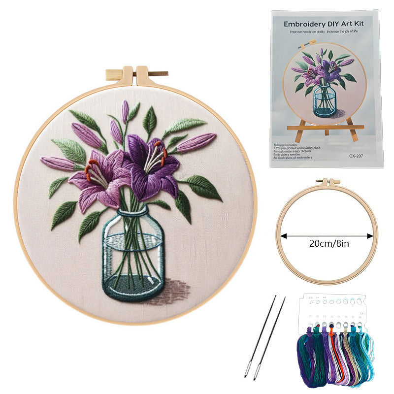 Broderie de Fleur de Lys Violet
