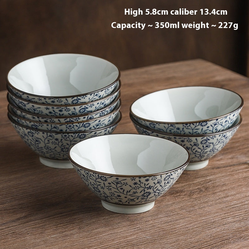 Bol en céramique rétro fait maison avec sous-glaze