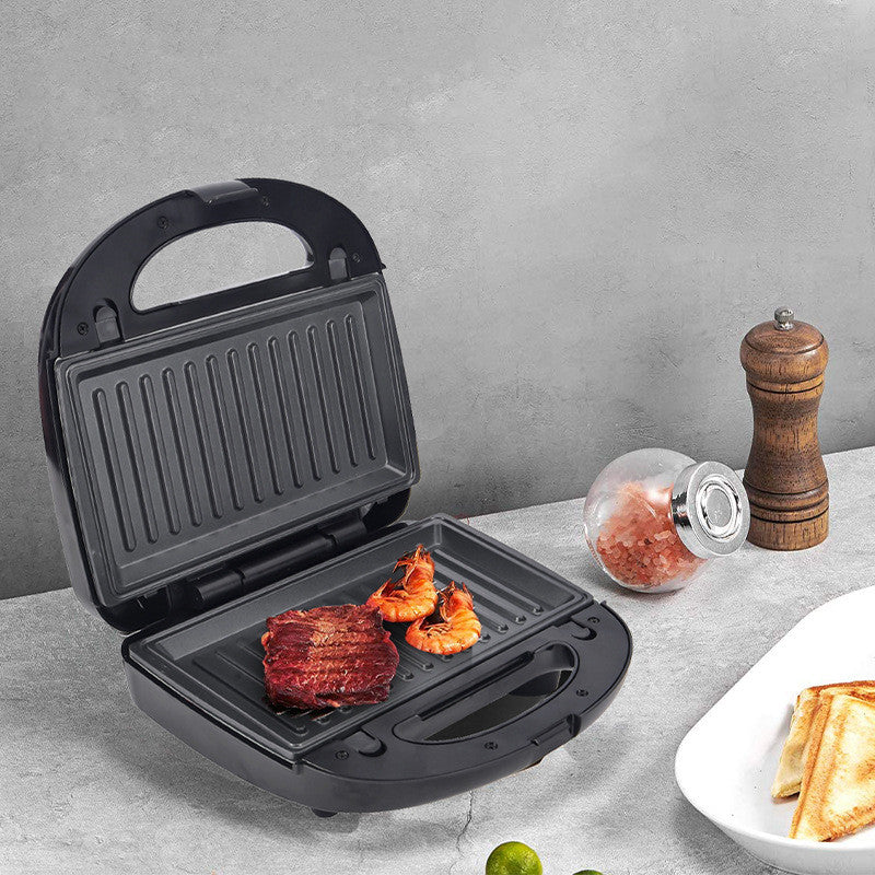 Poêle électrique double-face avec chauffage pour sandwichs - 29-31 cm, noir