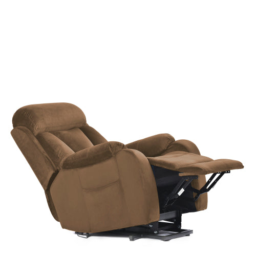 Fauteuil releveur électrique pour personnes âgées Télécommande Canapé relax Fauteuil doux Antidérapant Tissu cachemire Australie Mobilier salon Marron