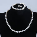 925 Sterling Silver Clasp Freshwater Pearl Necklace - IVOIRART.COM