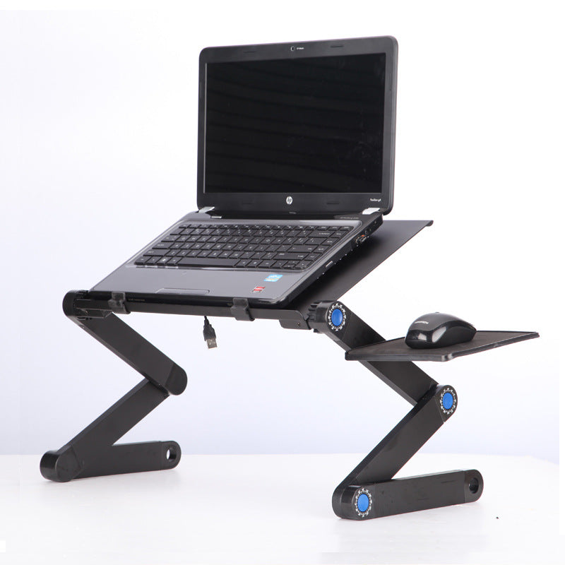 Table pour ordinateur portable avec support ergonomique pliable réglable et tapis de souris