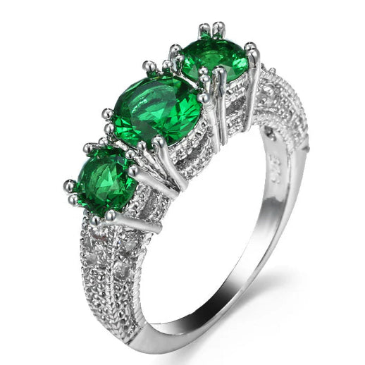 Bague en cuivre avec placage en palladium blanc éclatant pour une élégance unique