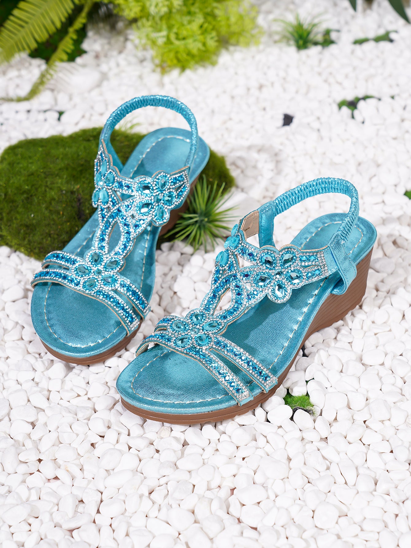 Sandales compensées bohèmes à semelle épaisse – Style tendance et confort