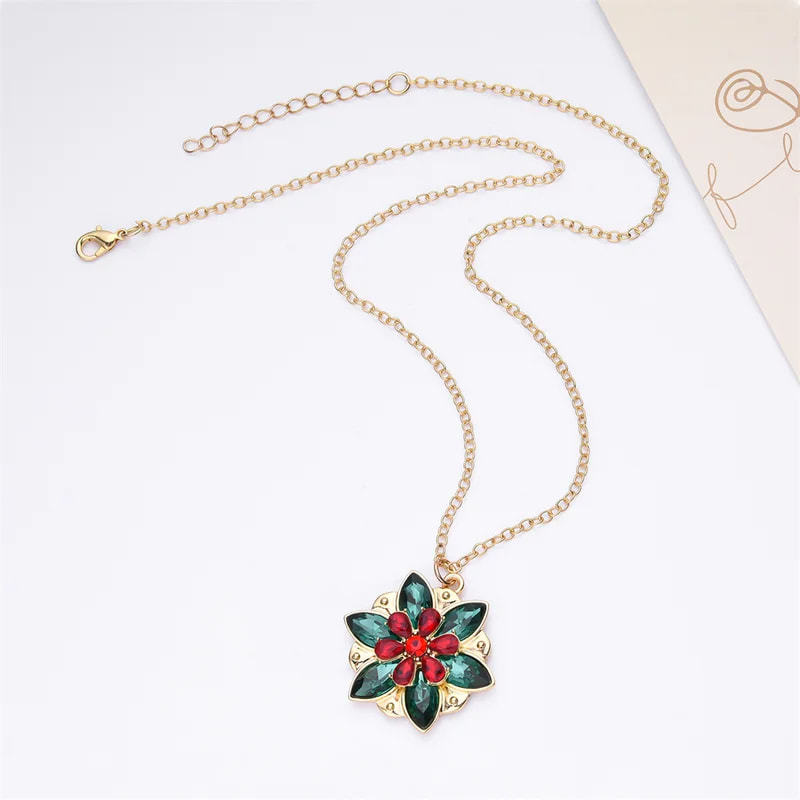 Vintage Colorful Flower Pendant Affordable Luxury Fashion