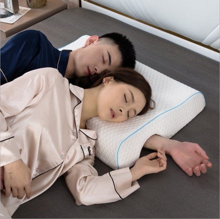 Coussin d’Appui en Arc pour Couples avec Mousse à Mémoire de Forme à Rebond Lent
