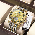 Montre mécanique homme étanche de luxe multifonction pour poignet masculin