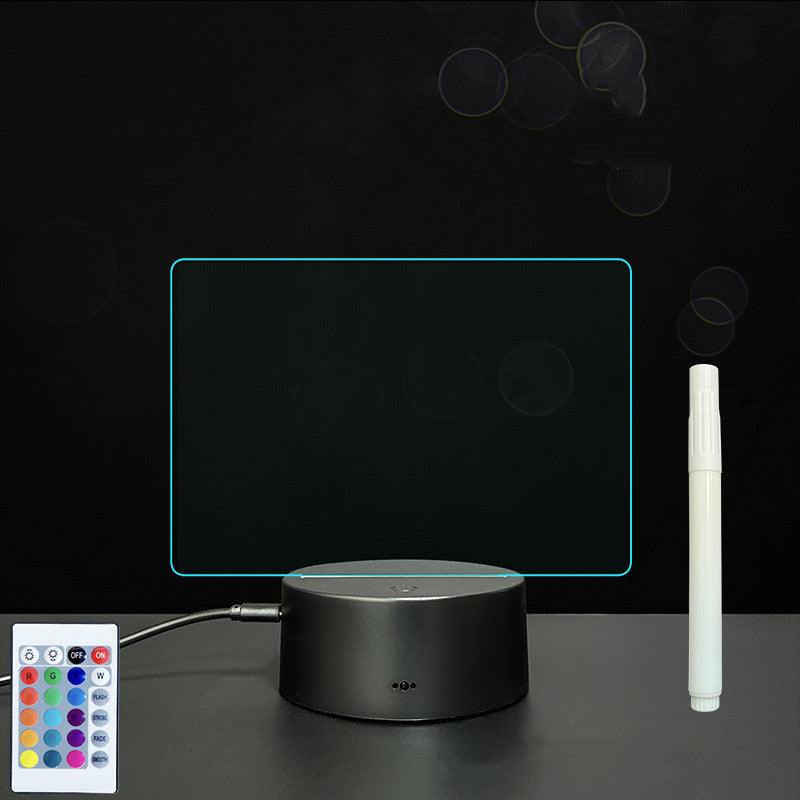 Panneau d'Écriture 3D en Acrylique avec Message Lumineux LED Multicolore