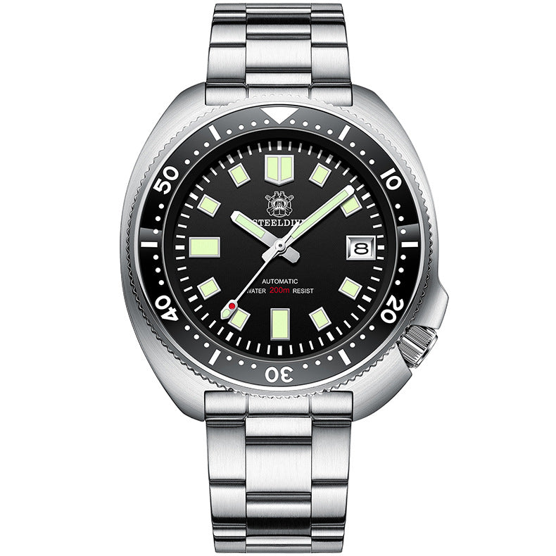 Montre Plongée pour Homme en Acier Mécanique à Remontage Automatique