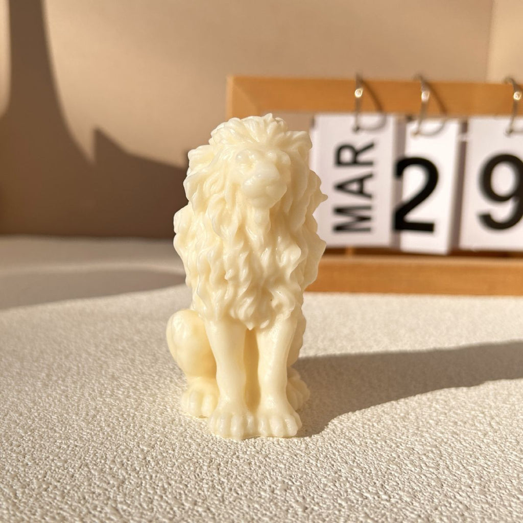 Moule en silicone de bougie lion assis