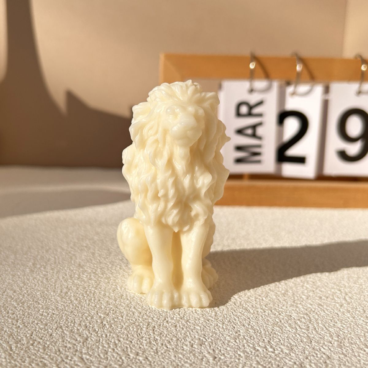 Moule en silicone de bougie lion assis