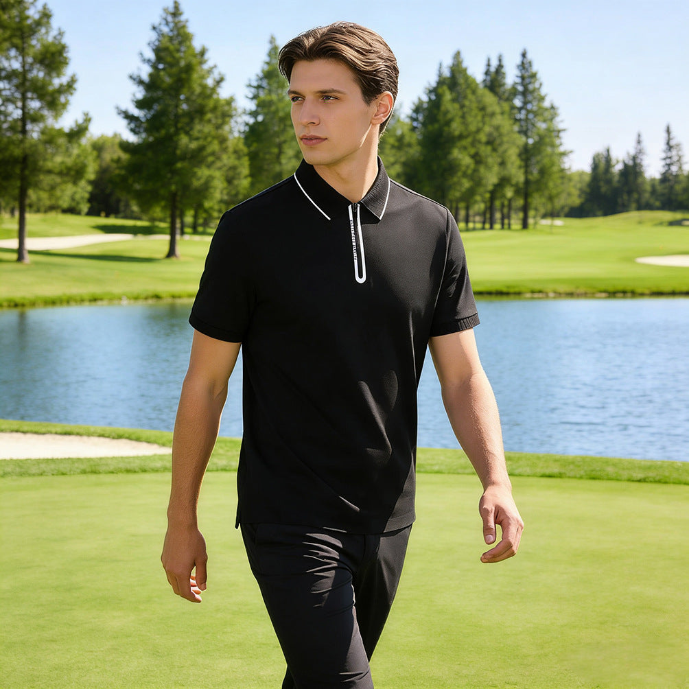 Vêtements de golf à manches courtes pour hommes et femmes, légers et respirants