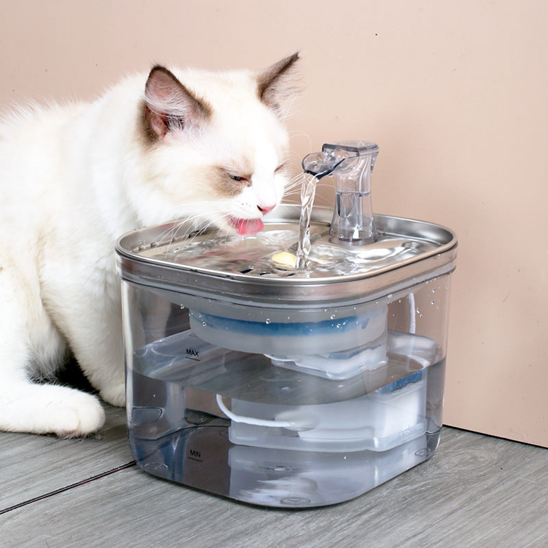 Distributeur Automatique d'Eau Circulante en Acier Inoxydable pour Chats et Chiens, Fontaine Intelligente, Accessoires pour Animaux