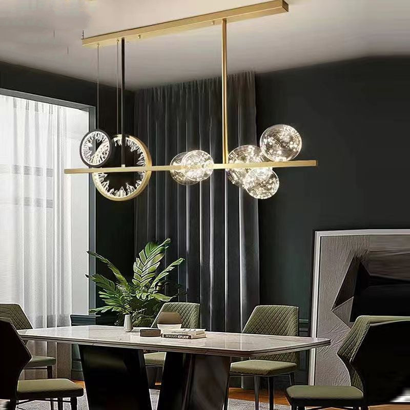 Lampes modernes de salon en cristal design, idées déco pour bar élégant