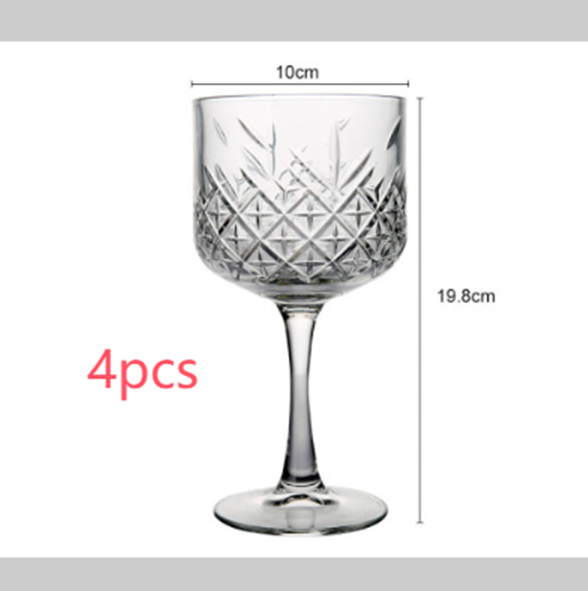 Verre à Champagne Large Ouverture Sculpté de Style Européen