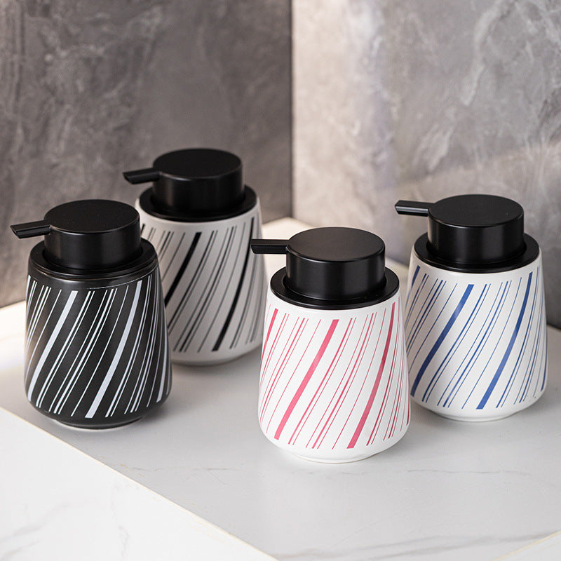 Bouteille en céramique mousse étincelante simple avec blocage de couleur moderne