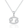 Collier Cancer en argent sterling S925 avec moissanite VVS1 couleur D, pendentif astrologie plaqué platine 3,8g, certifié GRA, coffret cadeau idéal anniversaire