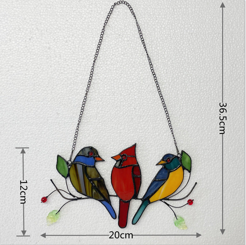 Stained Glass Craft Glass Bird Pendant