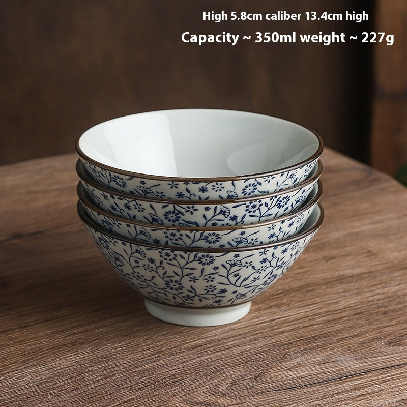 Bol en céramique rétro fait maison avec sous-glaze