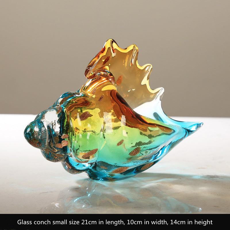 Décoration de Conque Colorée en Émail de Luxe Léger