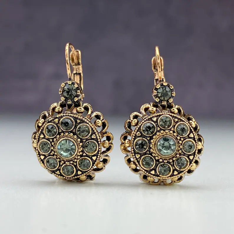 Boucles d'oreilles de pierres précieuses de luxe – Cadeau de mode pour femmes