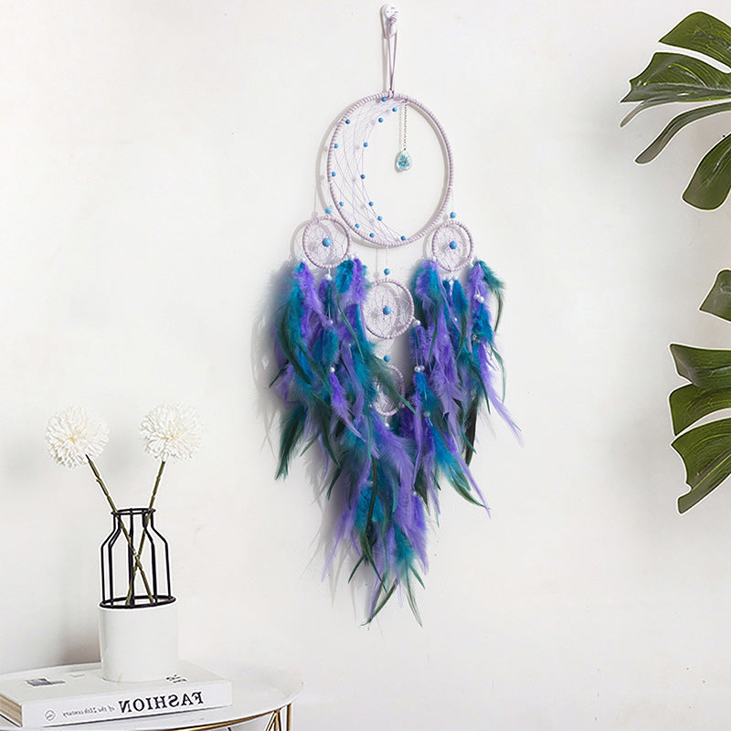 Indian Dreamcatcher Pendant Natural Crystal Stone Home Decoration
