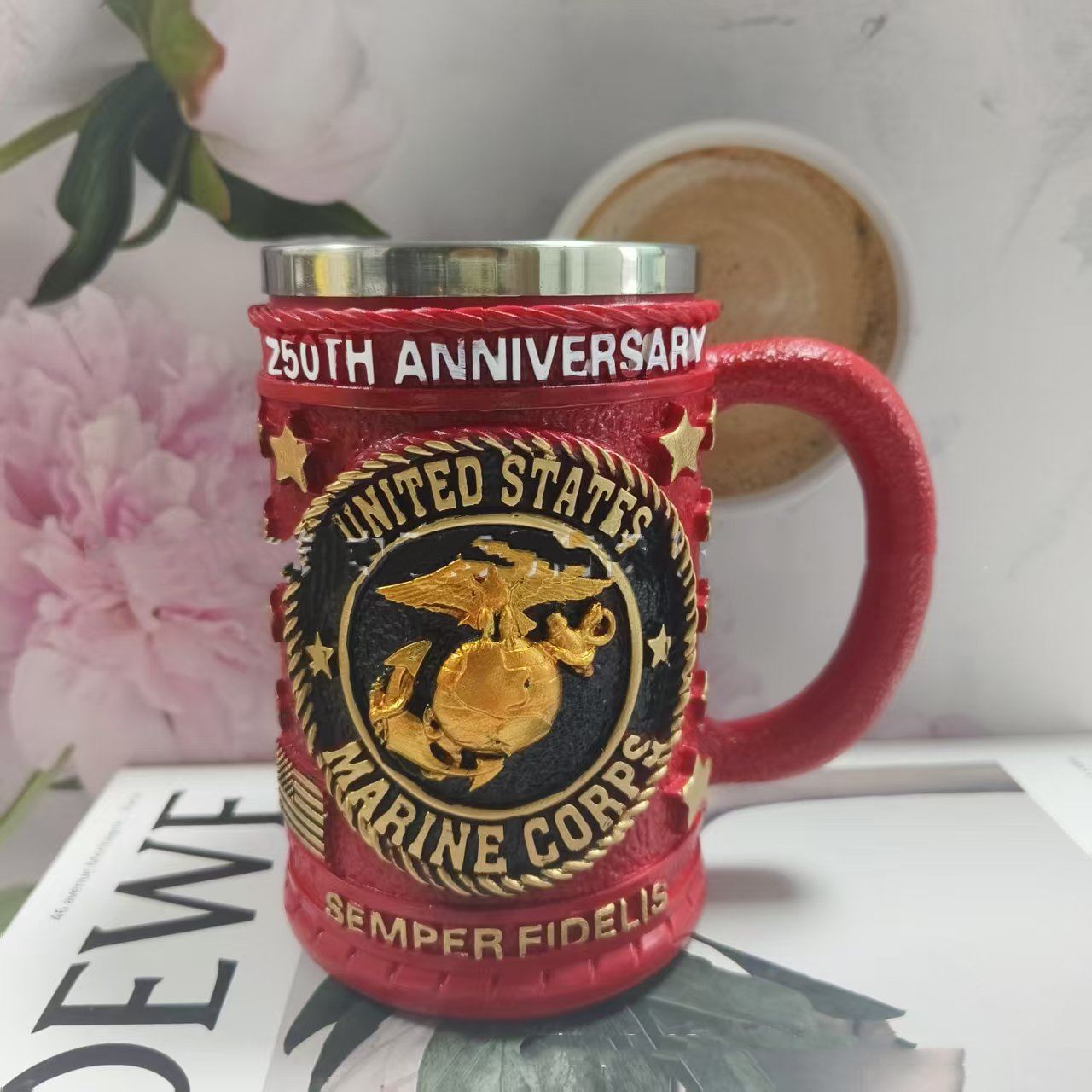 Gobelet en Acier Inoxydable Personnalisé en Résine Créative - Décoration Cadeau